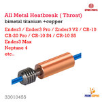 3D Printer Part All Metal Heatbreak Throat Titanium alloy Copper for Ender3 -Pro,V2 Ender6 /CR-10 -S S4 S5 / Cr-10 V2 / CR-20 Pro etc