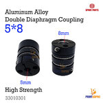 Aluminum Alloy Double Diaphragm Coupling 5x8mm Elastic Connector 3D Printer Part
