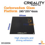 Creality Part CR-6 SE Carborundum Glass Platform 245x255x4mm ฐานรองพิมพ์กระจกเคลือบ