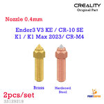 Creality Part K1 Max 2023 Nozzle 0.4 Brass Hardened Steel 2pcs perset 3D Printer Part