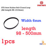 GT2-6mm Rubber timing Belt Closed Loop Pitch 2mm width 6mm สายพานขับ (ชุดที่ 1 98-500mm)