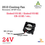 Creality Part 2510 Cooling Fan 24V 13000rpm +-15% L45mm XH1.25 2pin 3D Printer Part