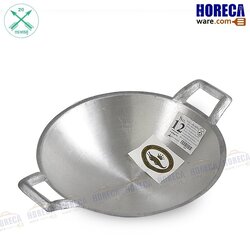 Two-handled cast iron pan, No. 12, arrow