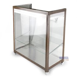 26" Aluminum noodle cabinet, oak wood frame, Lion Kitchen brand