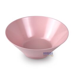 Japanese style round bowl with flared mouth, 7.75 inches, pink, smiling fish, promo