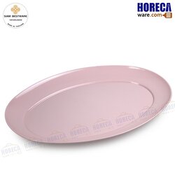 Oval plate [Pink] 21 inches Thai melamine