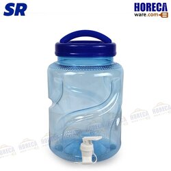 Clear blue bucket, PET 5 liters, with tap (X01) SR