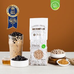 ไข่มุกดำ 1 kg เม็ดไข่มุกดิบ กลิ่นคาราเมล ชานมไข่มุก ไข่มุกไต้หวัน เม็ดไข่มุกดำ Bubble Tea Pearl ท๊อปปิ้ง ตรา ทีอีเอ