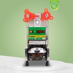 เครื่องซีลฝา ชาชมไข่มุก แก้วพลาสติก แก้วกาแฟ pp ปาก95 อัตโนมัติ YODO-2590D2 Fully Auto 500W