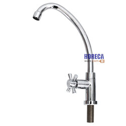 ก๊อกงวงคอสูงทองเหลือง หัวพวงมาลัย ตราวีพี