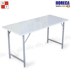 โต๊ะประชุมหน้าเหล็ก 60x150ซม. สีขาว เอ็นเอฟ