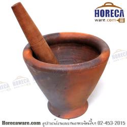 ครกดินเผา 10 นิ้ว พร้อมสาก ศิลา **งดจัดส่ง [sila-11-10]