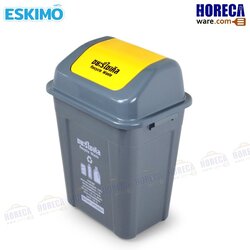 Recycling bin 24 liters, yellow, 24x37x50cm, Eskimo