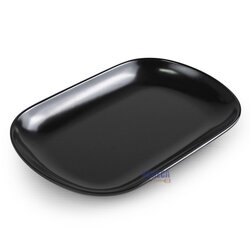 Square plate, 8.5 inches, black, Thai Melamine brand