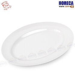 14-inch platter [cream color], Smiling Fish brand