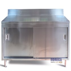 Food preparation cabinet, sliding door storage, Masterware brand