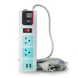 ปลั๊ก 2 ช่อง 3 เมตร 10A มีช่อง USB 2300 วัตต์ ตราโซนิค