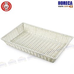 เฉพาะตะกร้าสานทรงเหลี่ยม (สีครีม) ตราโฟโฟ้