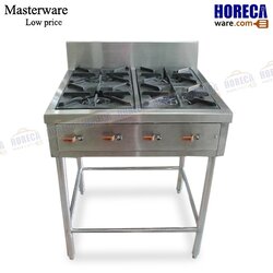 Western stove, 4 burners, 70x70x85+15cm, Masterware-LHS