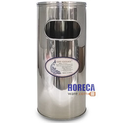 ถังขยะสแตนเลส 26 ซม. พร้อมที่เขี่ยบุหรี่ ตราโกโก