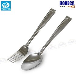 Spoon and fork, pack of 6 pairs* Twin Fish
