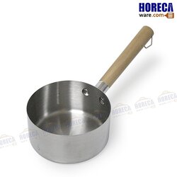 หม้อสแตนเลสด้ามไม้ 14ซม. เอ็มเอส-ทั่วไป