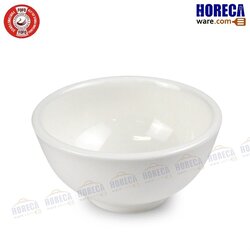 4.5-inch plain white rice bowl, Fo Ceramic brand