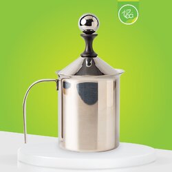 เหยือกปั้มฟองนม Milk Frother เครื่องตีฟองนม สแตนเลส เครื่องทำฟองนม 400ml. บรรจุ (1 ชิ้น)