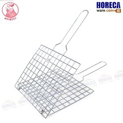 เหล็กปิ้งปลาชุบ คู่ใหญ่ ตะข่าย หัวไก่