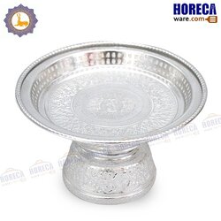 Thai pattern Khanto tray, silver, 22 cm, seal