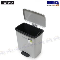 Soft close pedal trash can, 10 liters, gray, Dai-Kyo-Wa brand