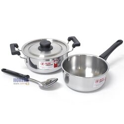 Sunday cooking pot set, 4 pieces, Sun brand