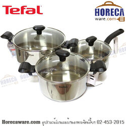 [Comfort Max] ชุดหม้อสเตนเลส 6ชิ้น (หม้อ3 ฝา3) ทีฟาล์ว [TF-maxset2]