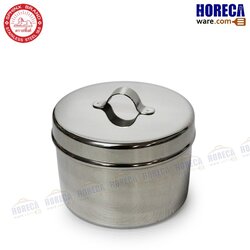 กล่องใส่สำลีสเเตนเลส 4" ตราสฟิ้งค์