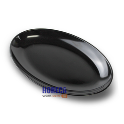 Oval plate, 8.5 inches, black, SB brand