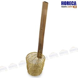 ตะกร้อลวกปลา ทองเหลือง 16ซม. โชค