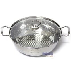 หม้อสุกี้ชาบู 30 ซม.สแตนเลส ตราเพอร์เฟค