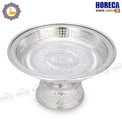 Thai pattern Khanto tray, silver, 26 cm, seal