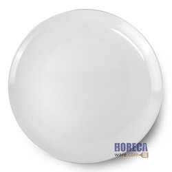 จานกลมใบบัวจัมโบ้ 16 นิ้ว สีขาว ตราเอสบี