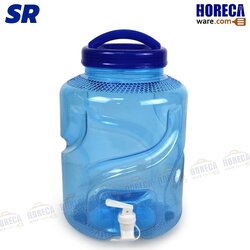 Clear blue tank, PET 8 liters, with tap (X03) SR