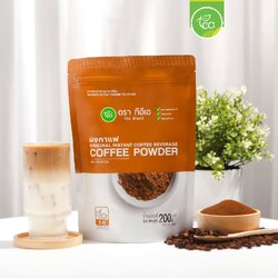 ผงกาแฟ พร้อมชง สำเร็จรูป ผงกาแฟสด กาแฟโบราณ ผงกาแฟดำ Coffee Powder กาแฟผง ผงเครื่องดื่ม ขนาด 200 กรัม ตรา ทีอีเอ