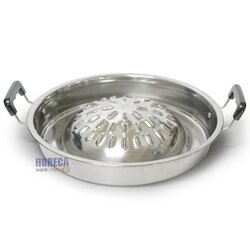 กระทะย่างเกาหลี สเตนเลส 28 ซม. ตราเพอร์เฟค