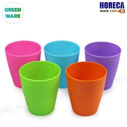 Assorted colored drinking glasses (pack of 5) Greenware