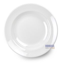 จานลึก 8 นิ้ว สีขาว ตราม้าทอง