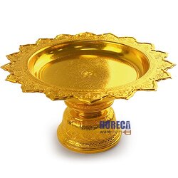 พานโตกลายไทยทอง ขนาด 28 ซม. ตราผึ้ง