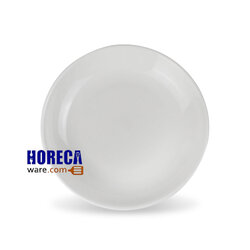 Lotus plate, deep, 8", milk color, Fo Ceramic brand