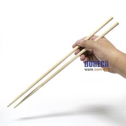 Tempura wooden chopsticks, 45 cm long, Mwell brand