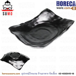 [sumo]จานซาซิมิ สี่เหลี่ยมทรงญี่ปุ่น7.8นิ้ว ฟิกเกอร์-เมลามีน