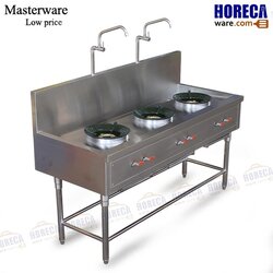 เตารางน้ำ KB5 3 หัวเตา ยาว 150x600x750 แมสเตอร์แวร์