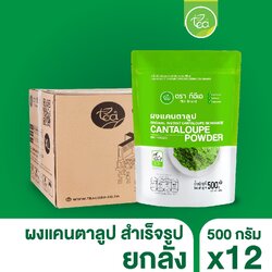[ยกลัง 24 ถุง] ผงแคนตาลูป Cantaloupe ผงกลิ่นแคนตาลูป ผงชานมไข่มุก ผงเครื่องดื่ม บรรจุ 500 กรัม ตรา ทีอีเอ